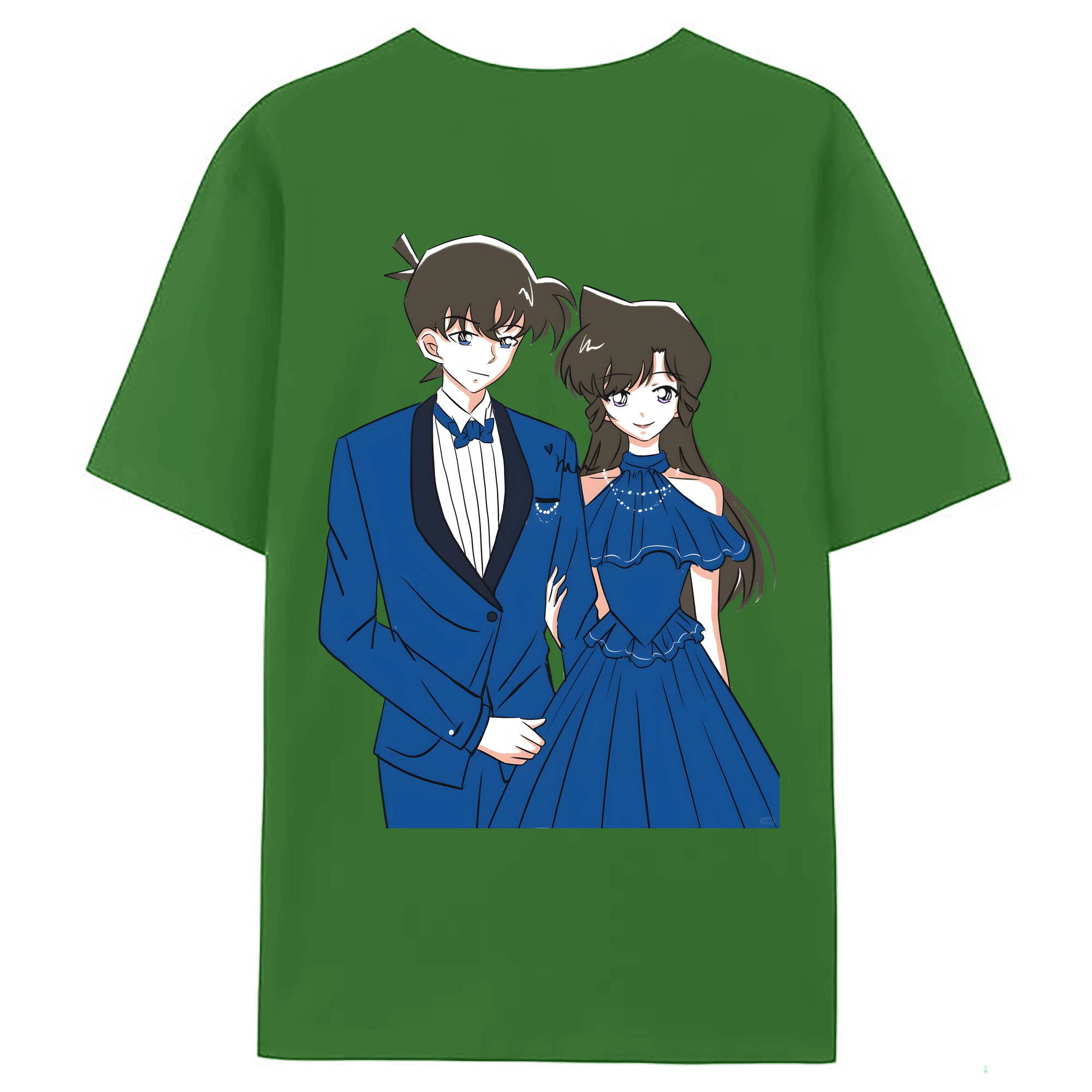 （画像用） 名探偵コナン 江戸川 コナン Detective Conan Conan Edogawa レディース半袖Tシャツ(バックプリント)